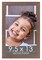 Photo Size Shabby Chic Brown Picture Frame - UV Acrylic, Foam Board Backing, Hanging Hardware
